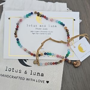 Lotus and Luna Multicolor Gemstone Bracelet
